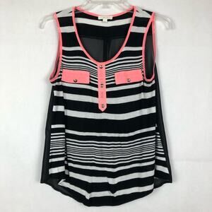 Mine Tank Top Womens Small Dainty Mesh Career Workwear Lightweight Y2K Retro